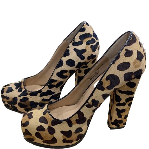 Steve Madden Sarina-L Leopard Pony Hair Platform Pumps Size 7M – Gently Used - Picture 5 of 9